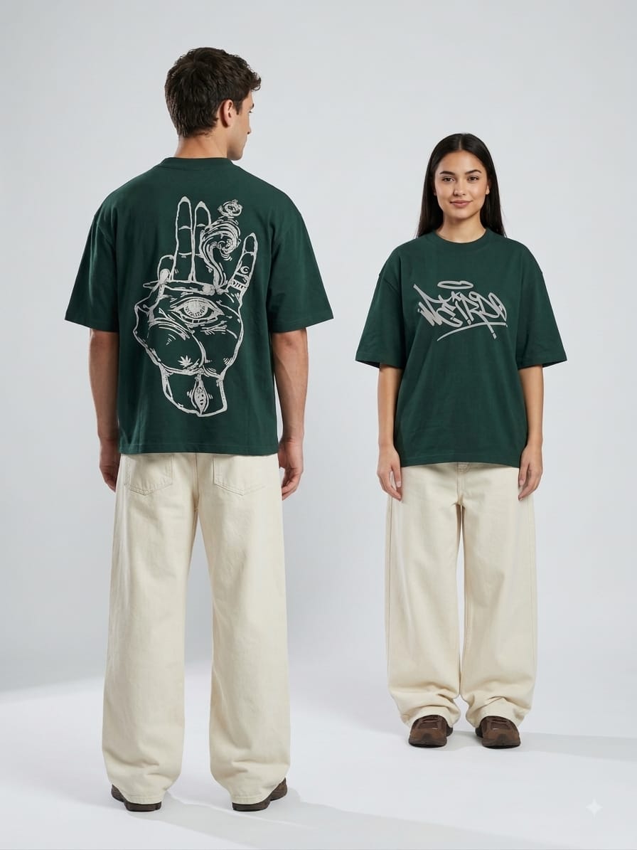 Graffiti Palm Oversized Tee